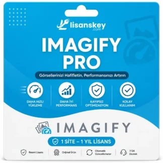 Imagify Pro lisans ürün görseli, WordPress görsel optimizasyon eklentisi, resim sıkıştırma ve WebP dönüştürme aracı